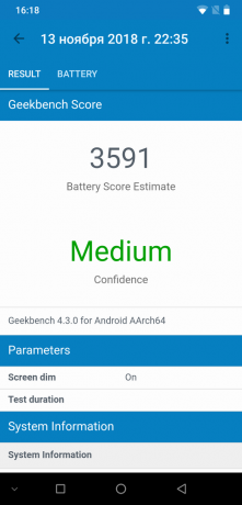 UMIDIGI Z2 Pro: GeekBench Bateria
