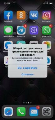 Erro de compartilhamento de aplicativo fechado no iPhone