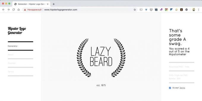 Como criar um logotipo on-line on-line Hipster Logo Generator