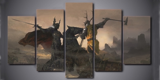 pintura Modular "A Batalha do Tridente"