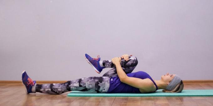 Exercícios simples de ioga: postura do joelho