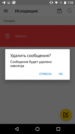 Como cancelar o envio de uma carta no Yandex.mail: clique em "Carrinho"