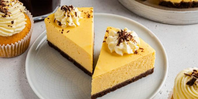 Sem forno, muito fácil! Delicioso cheesecake de abóbora sem forno