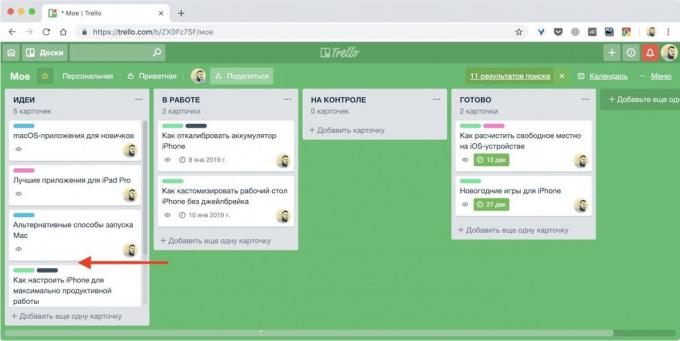 Project Management System Trello: a criação de novos cartões em qualquer lugar