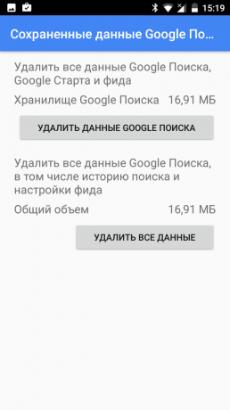 Remover dados Pixel XL Google app