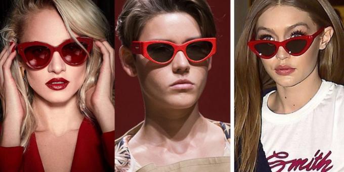 óculos de sol das mulheres em uma moldura vermelha
