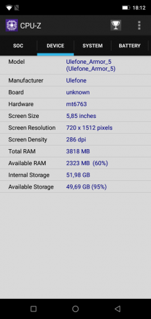 Ulefone Armadura 5: CPU-Z