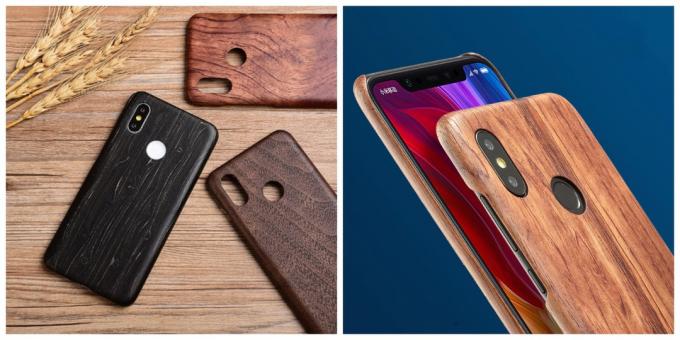 Caso de madeira para o smartphone