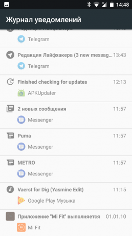 lista de notificações Android