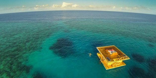 hotel subaquático, Tanzânia