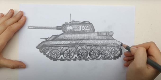 Desenhar um tanque com um lápis simples