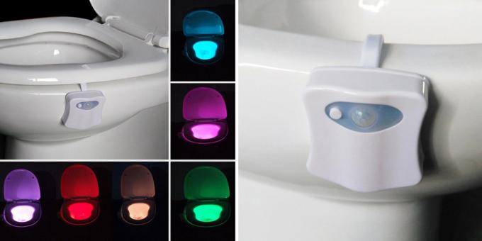 luzes coloridas para a sanita