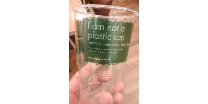 vidro de um amido biodegradável