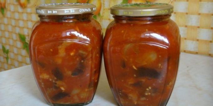 Delicioso beringelas no inverno: Beringela no molho de tomate