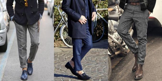 calças Maioria dos homens da moda: Calças em uma faixa vertical