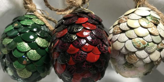 brinquedos de Natal com suas próprias mãos: Ovos do dragão de "Game of Thrones"