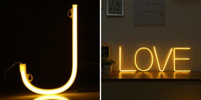 iluminação letras