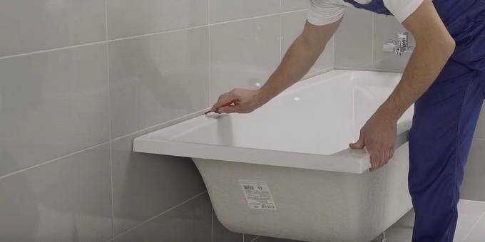 Instalando o banho com as mãos: Experimente e definir um banho