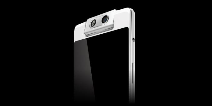Smartphones OPPO: OPPO decidiu abandonar frontalki e optou por um smartphone com um veio de rotação