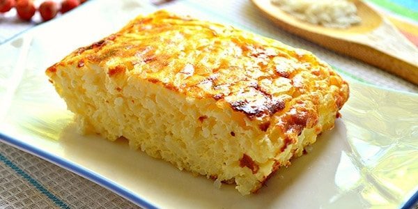 receita queijo caçarola: queijo cottage e caçarola de arroz 