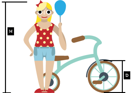 Escolhendo bicicleta da criança