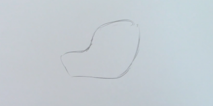 Desenhar o contorno da cabeça do unicórnio