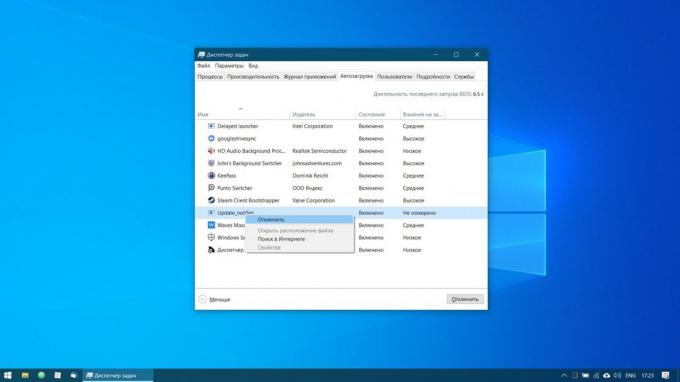 Configurando o Windows 10: aplicativos de inicialização automática desnecessários Desativar