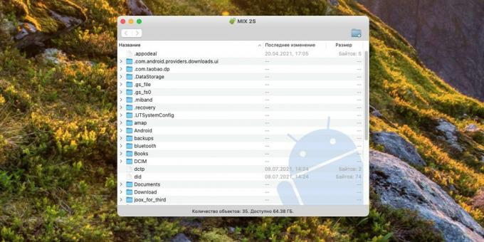 Como conectar um telefone Android a um computador macOS via USB