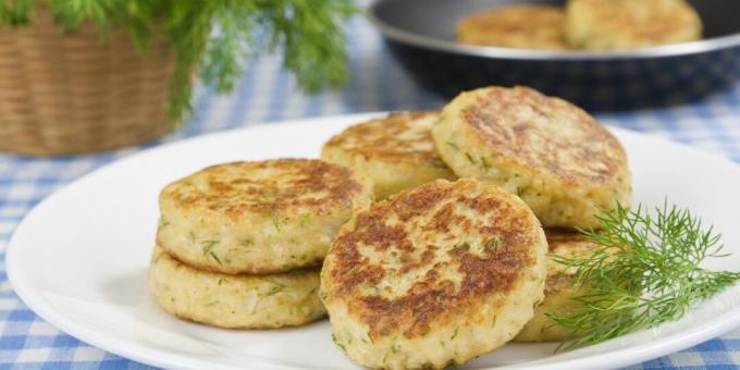 Costeletas de couve-flor com queijo e endro