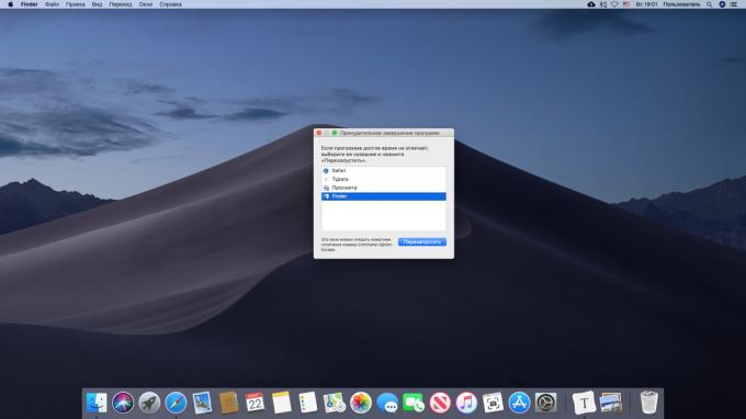 Configurando aplicativos na conclusão Mac forçado