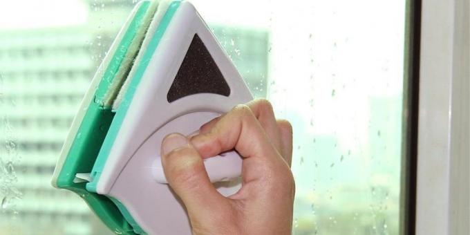 escova magnética para lavar janelas