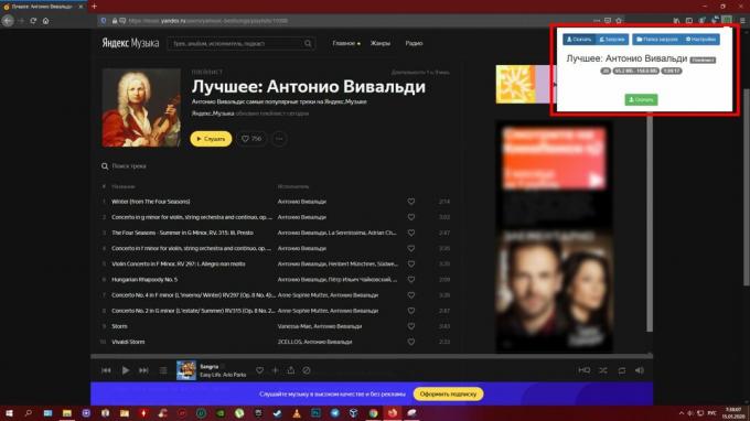 Baixe música de Yandex. Música ": Yandex Music Fisher