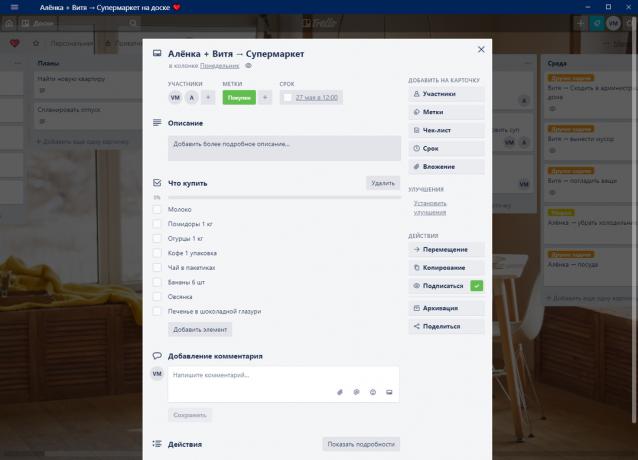 Como usar Trello na vida familiar: conduzir listas de compras conjuntas