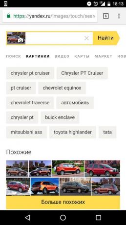 "Yandex": pesquisa por imagem