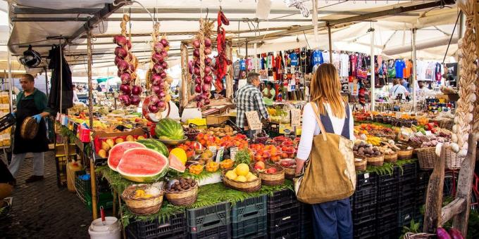 uma viagem à Itália: Mercados