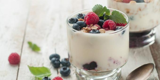 Quais alimentos contêm iodo: iogurte