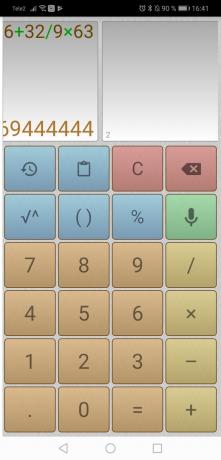 Calculadora para Android: A janela de outro cálculo