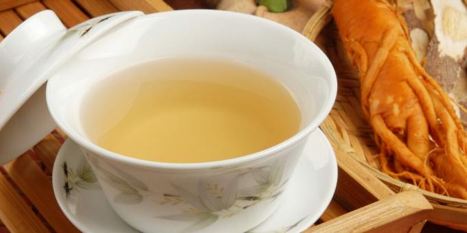Bebidas saudáveis ​​antes de dormir: chá de ginseng indiano
