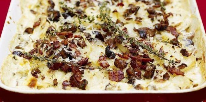 gratinado batata de Jamie Oliver