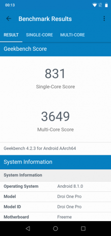 UMIDIGI One Pro: GeekBench