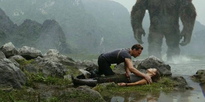 Uma cena do filme de selva "Kong: Skull Island"