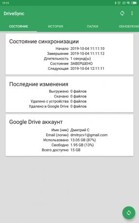 Autosync para o Google Drive
