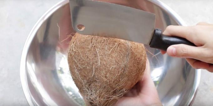 Como abrir um coco