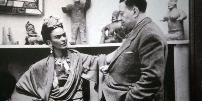 Frida Kahlo e seu marido Diego Rivera