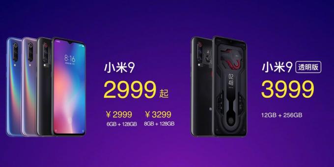 Características Xiaomi Mi 9: Preços