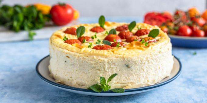 Cheesecake de lanche com tomate