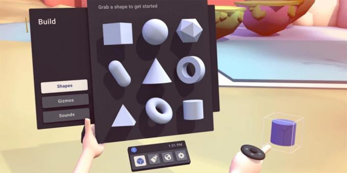 Criar itens no jogo on-line para VR-óculos Facebook Horizon