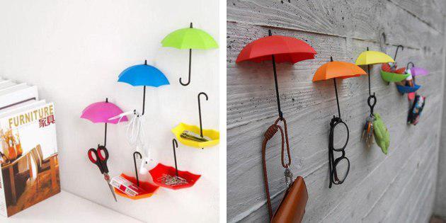 Ganchos em forma de guarda-chuvas