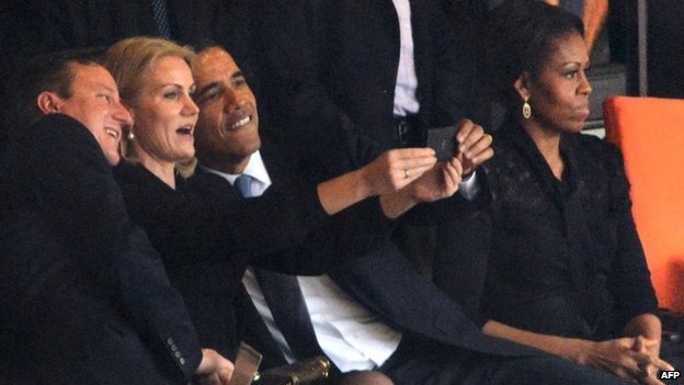 Selfie Obama, Helle Thorning-Schmidt e David Cameron