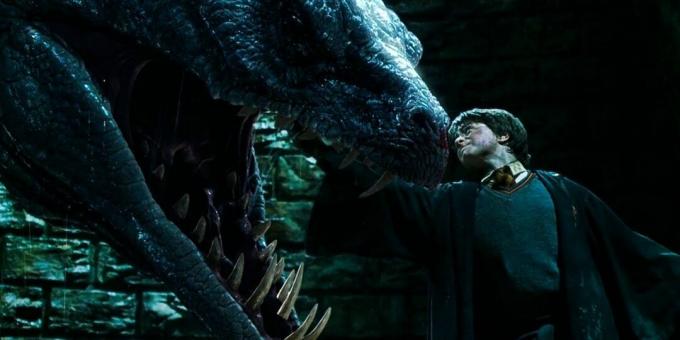 Filmado do filme sobre a cobra "Harry Potter e a Câmara Secreta"